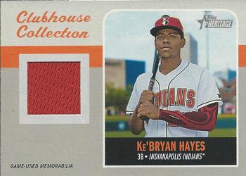 2019 Topps Heritage Minor League - Clubhouse Collection Relics #CCR-KH Ke'Bryan Hayes Front