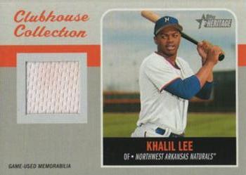 2019 Topps Heritage Minor League - Clubhouse Collection Relics #CCR-KLE Khalil Lee Front