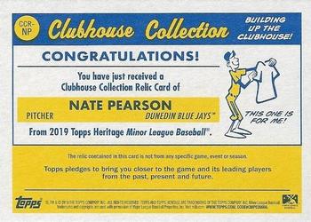 2019 Topps Heritage Minor League - Clubhouse Collection Relics #CCR-NP Nate Pearson Back