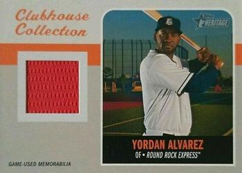 2019 Topps Heritage Minor League - Clubhouse Collection Relics #CCR-YA Yordan Alvarez Front