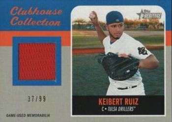 2019 Topps Heritage Minor League - Clubhouse Collection Relics Blue #CCR-KR Keibert Ruiz Front