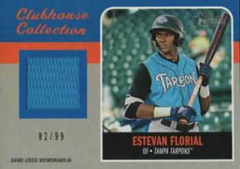 2019 Topps Heritage Minor League - Clubhouse Collection Relics Blue #CCR-EF Estevan Florial Front