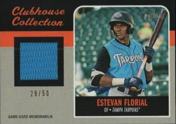 2019 Topps Heritage Minor League - Clubhouse Collection Relics Black #CCR-EF Estevan Florial Front