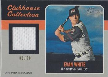 2019 Topps Heritage Minor League - Clubhouse Collection Relics Black #CCR-EW Evan White Front