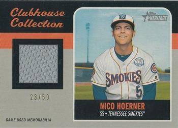 2019 Topps Heritage Minor League - Clubhouse Collection Relics Black #CCR-NH Nico Hoerner Front