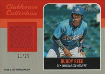 2019 Topps Heritage Minor League - Clubhouse Collection Relics Orange #CCR-BRE Buddy Reed Front