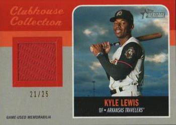 2019 Topps Heritage Minor League - Clubhouse Collection Relics Orange #CCR-KL Kyle Lewis Front