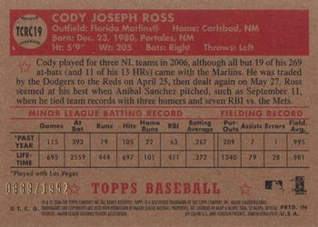 2006 Topps '52 Rookies - Chrome #TCRC19 Cody Ross Back