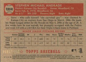 2006 Topps '52 Rookies - Chrome #TCRC40 Stephen Andrade Back