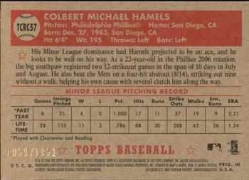 2006 Topps '52 Rookies - Chrome #TCRC57 Cole Hamels Back
