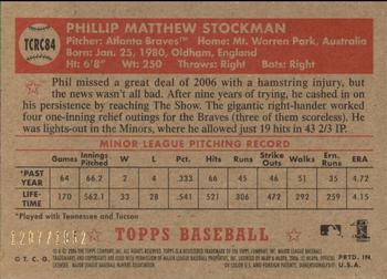 2006 Topps '52 Rookies - Chrome #TCRC84 Phil Stockman Back
