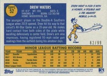 2019 Topps Heritage Minor League - Blue Border #52 Drew Waters Back