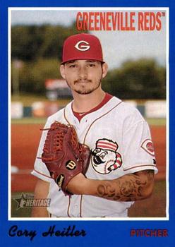 2019 Topps Heritage Minor League - Blue Border #113 Cory Heitler Front
