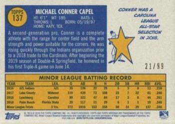 2019 Topps Heritage Minor League - Blue Border #137 Conner Capel Back