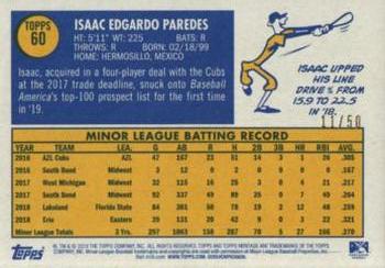 2019 Topps Heritage Minor League - Black Border #60 Isaac Paredes Back