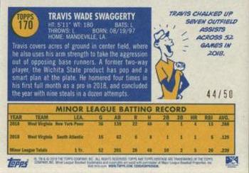 2019 Topps Heritage Minor League - Black Border #170 Travis Swaggerty Back