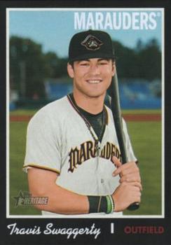 2019 Topps Heritage Minor League - Black Border #170 Travis Swaggerty Front