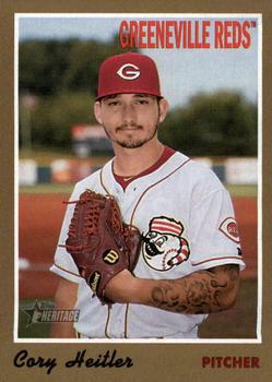 2019 Topps Heritage Minor League - Gold Border #113 Cory Heitler Front