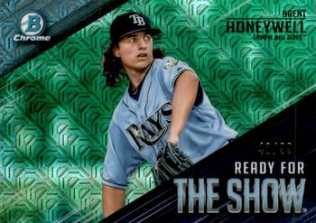 2019 Bowman - Ready for the Show Mojo Refractors Green #RFTS-19 Brent Honeywell Front