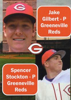2019 Greeneville Reds #NNO Jake Gilbert / Spencer Stockton Front