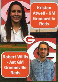 2019 Greeneville Reds #NNO Kristen Atwell / Robert Willis Front