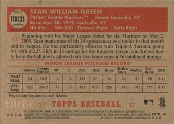 2006 Topps '52 Rookies - Chrome Refractors #TCRC23 Sean Green Back