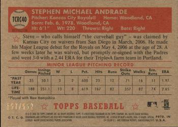 2006 Topps '52 Rookies - Chrome Refractors #TCRC40 Stephen Andrade Back
