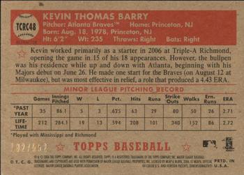 2006 Topps '52 Rookies - Chrome Refractors #TCRC48 Kevin Barry Back