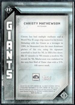 2019 Topps Transcendent Collection #11 Christy Mathewson Back