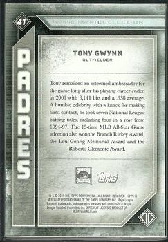 2019 Topps Transcendent Collection #41 Tony Gwynn Back