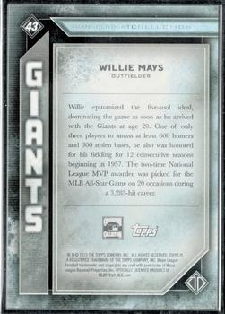 2019 Topps Transcendent Collection #43 Willie Mays Back