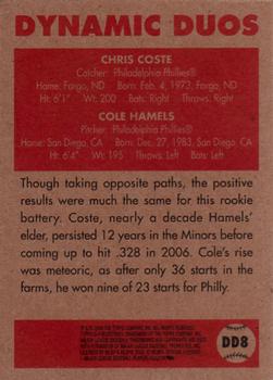 2006 Topps '52 Rookies - Dynamic Duos #DD8 Chris Coste / Cole Hamels Back