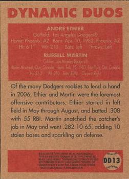 2006 Topps '52 Rookies - Dynamic Duos #DD13 Andre Ethier / Russell Martin Back