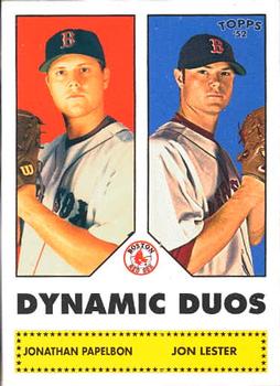 2006 Topps '52 Rookies - Dynamic Duos #DD2 Jonathan Papelbon / Jon Lester Front