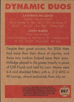 2006 Topps '52 Rookies - Dynamic Duos #DD7 Lastings Milledge / John Maine Back