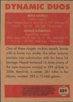2006 Topps '52 Rookies - Dynamic Duos #DD9 Mike Napoli / Howie Kendrick Back