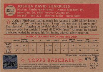 2006 Topps '52 Rookies - Signatures #52S-JS Josh Sharpless Back