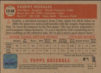 2006 Topps '52 Rookies - Signatures #52S-KM Kendry Morales Back