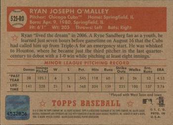 2006 Topps '52 Rookies - Signatures Red Ink #52S-RO Ryan O'Malley Back