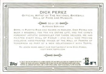 2006 Topps Allen & Ginter - Dick Perez Sketches #30 Alfonso Soriano Back