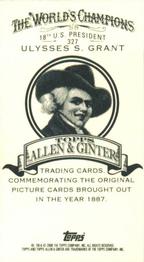 2006 Topps Allen & Ginter - Mini A & G Back #327 Ulysses S. Grant Back
