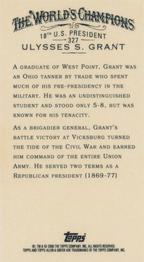 2006 Topps Allen & Ginter - Mini Black Border #327 Ulysses S. Grant Back