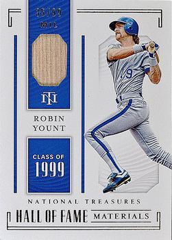 2019 Panini National Treasures - Hall of Fame Materials #HOF-RY Robin Yount Front