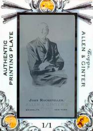 2006 Topps Allen & Ginter - Mini Printing Plates Black #345 John Rockefeller Front