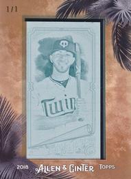 2006 Topps Allen & Ginter - Mini Printing Plates Cyan #12 Miguel Tejada Front