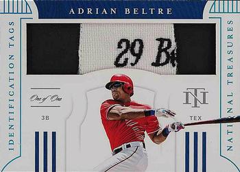 2019 Panini National Treasures - ID Tags #IT-AB Adrian Beltre Front