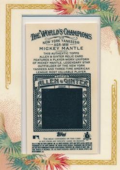 2006 Topps Allen & Ginter - Relics #AGR-MM Mickey Mantle Back
