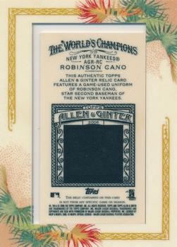 2006 Topps Allen & Ginter - Relics #AGR-RC Robinson Cano Back