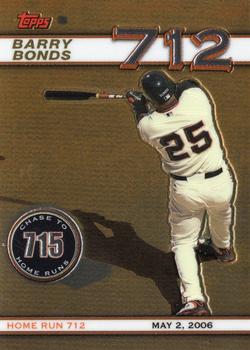 2006 Topps Chrome - Chase to 715 #BBC13 Barry Bonds 712 Front