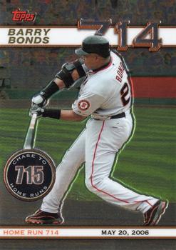 2006 Topps Chrome - Chase to 715 #BBC15 Barry Bonds 714 Front